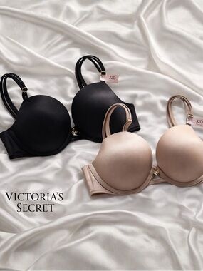Victoria's Secret Two-Pack Smooth Very Sexy Push-Up Bras - Black & Nude